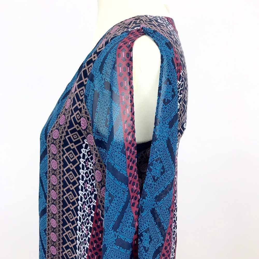 Intu Multicolor Split Cold Shoulder Boho Dress - image 5